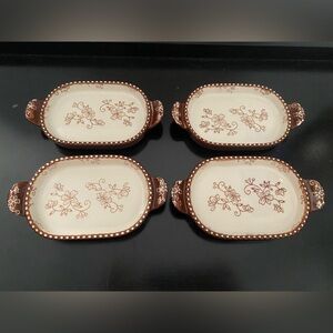Temp-Tations Ceramic Serving Dish in Cream and Brown